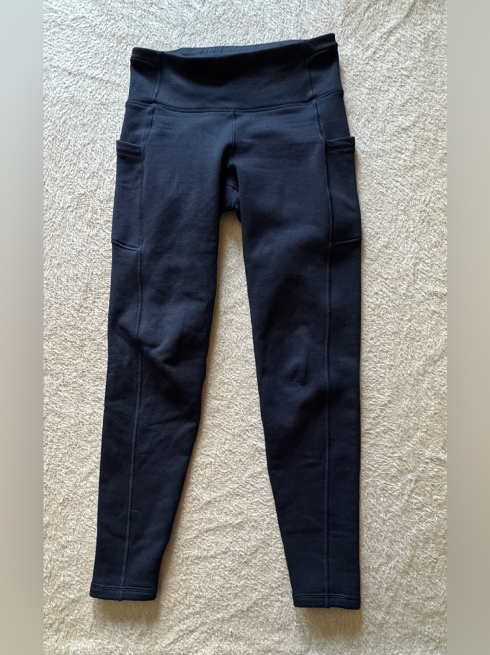 Athleta Black Altitude Fleece Lined Tight Leggings